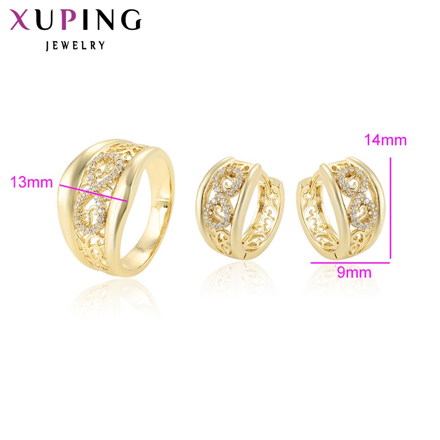 Xuping Temperament Jewelry Sets Synthetic Cubic Zirconia Jewelry Women Mother's Day 64987