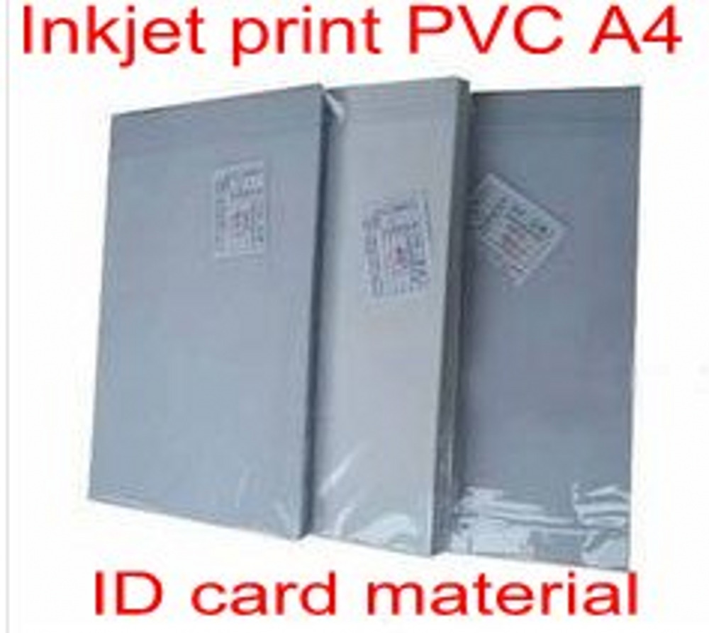 Silver color Blank Inkjet print PVC sheet for PVC ID card making , business card , membership card 300x200mm 0.76mm thick