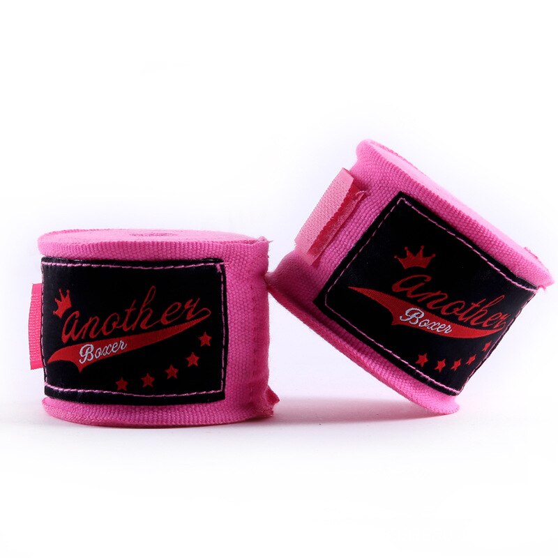 Håndbind bandage 5m længde træningsbind boksning sport multi farver muay thai håndbind håndledsstøtte: Lyserød