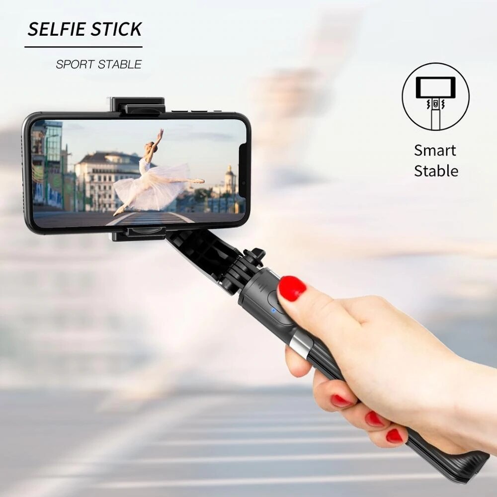 Del telefono mobile stabilizzato selfie bastone anti-scuotere handheld gimbal video stabilizzatore di ripresa Giroscopio L08 treppiede selfie bastone