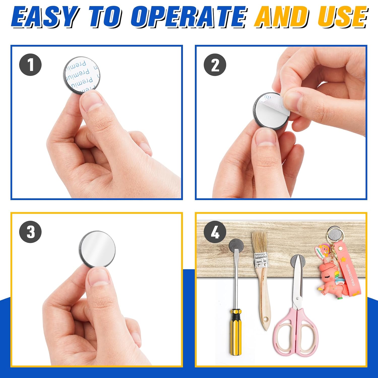 Ceramic Magnets, Small Round Disc for Crafts, DIY, Science, Hobbies, Projects, Fridge - Flat Circle Ferrite Industrial Magnets