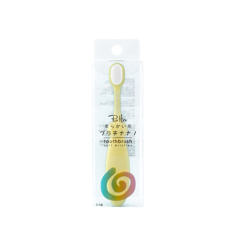 Cepillo de dientes suave para el cuidado del bebé, para niños de 0 a 3 años, para Oral, , japonés, recomendado para el médico: Amarillo