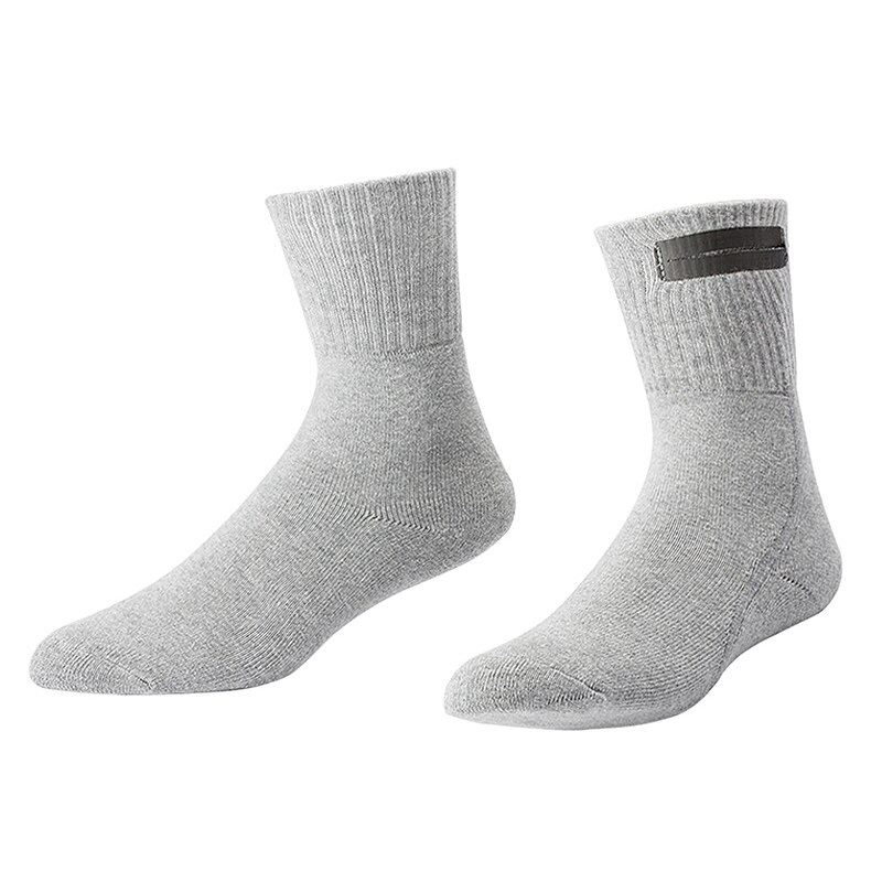 2200mAh Heating Socks Three Gears Winter Thermal Heated Socks Thicken Super Soft Cotton Comfort Socks Keep Foot Warm: Gray