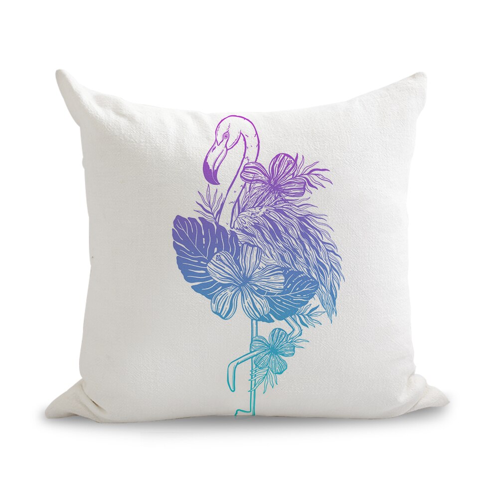 Endeløs sommer pink flamingo puder hør sofa sæde pude pude boligindretning