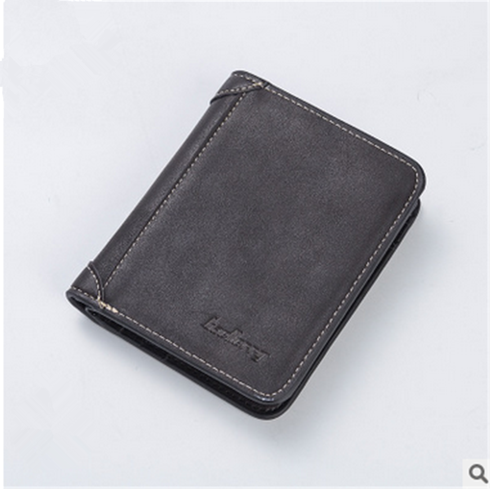 Hommes en cuir portefeuille à deux volets porte-carte d'identité sac à main chéquier longue pochette porte-monnaie