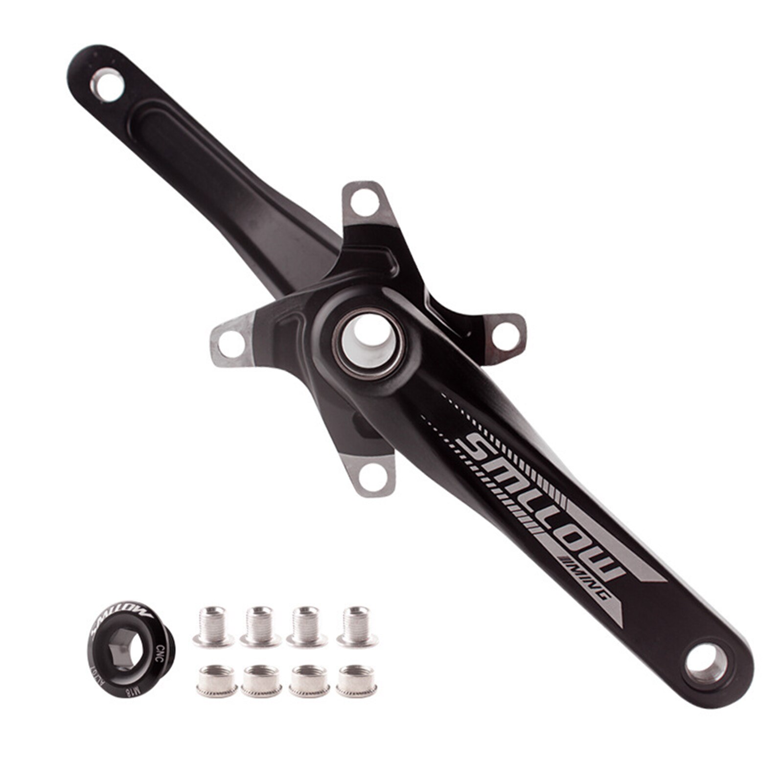 Universal MTB Bike Crankset Aluminum Alloy 104 BCD Bicycle Crankset Road Bike Crank Bicycle Part Accessories 152mm 165mm: Black / Crank Bottom Brack