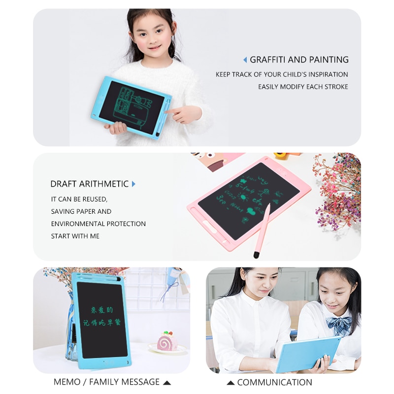 8.5Inch Uitwisbare Lcd Schrijven Tablet Tekening Doodle Board Scribbler Stylus Doodle Board Tekening Tablet Elektronische Tekening Pad