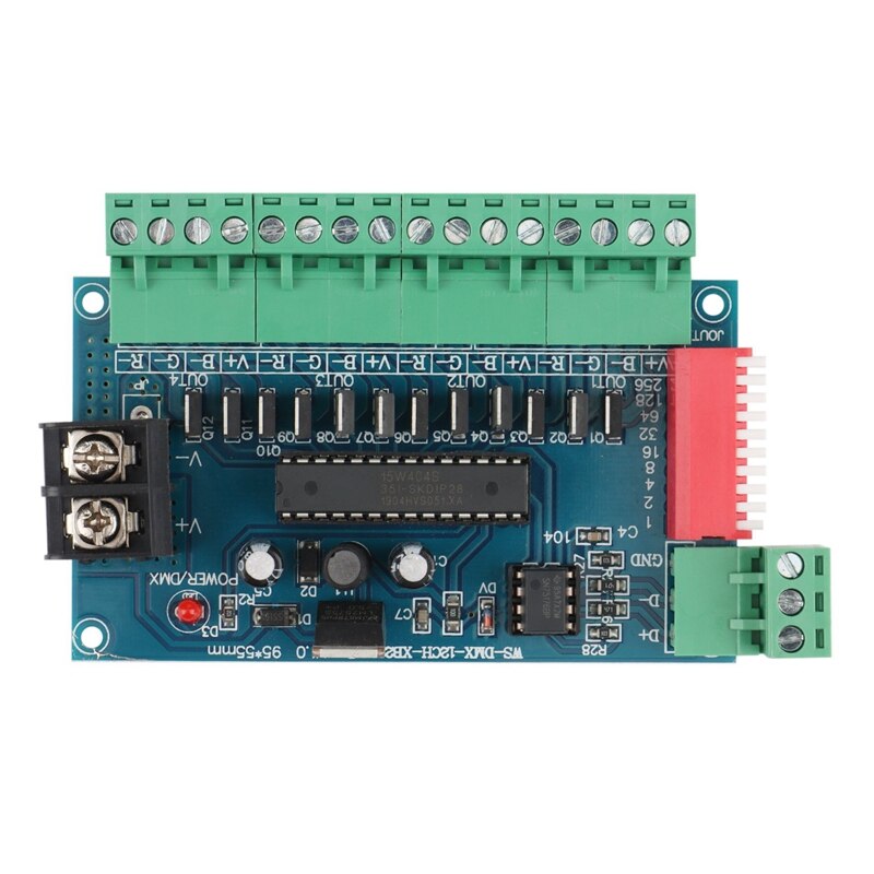 -DC5V-24V 12CH DMX512 Led Decoder 12 Kanalen Dmx 3P Constante Spanning Controller Dimmer Voor Led Verlichting Lamp Modules