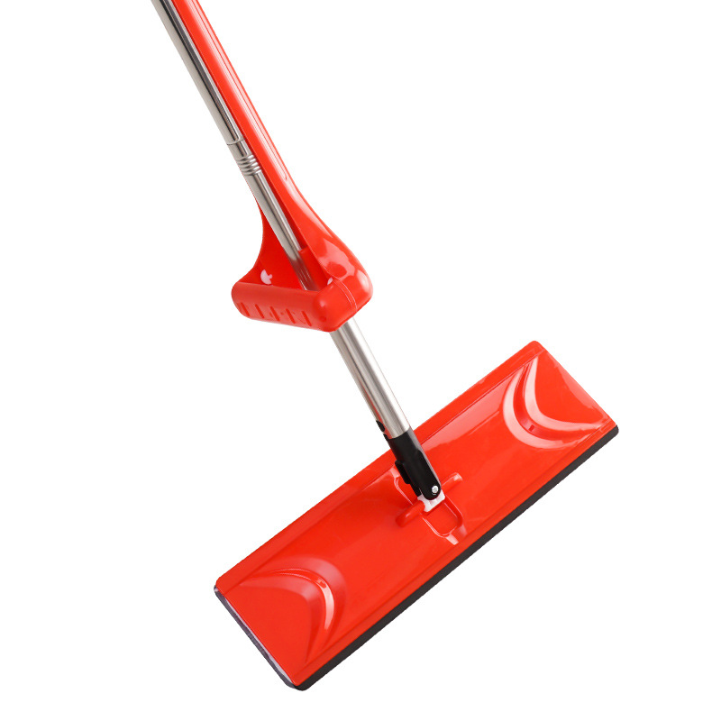 Gratis handwas dweil thuisreiniger roestvrijstalen handvat spin dweil natte en droge dweil vloer dweil reinigingsgereedschap: Rood