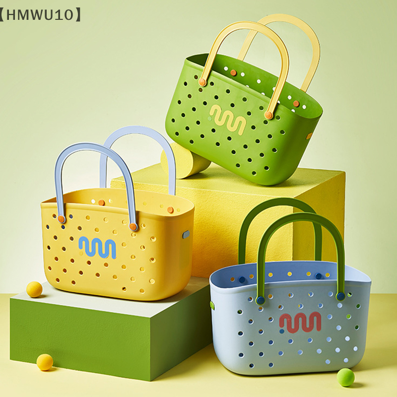 Handheld badmand Uitneembare boodschappenmand Badkamer Huishoudelijke artikelen Opbergmand Badhuis Speelgoed Snack Plastic Organizer