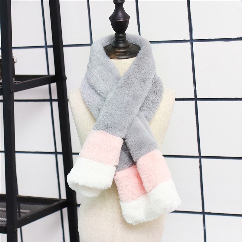 Accessoires pour bébé, écharpe douce pour enfants, garçons et filles, cache-cou d'hiver, foulards en patchwork pelucheux, châle: 5