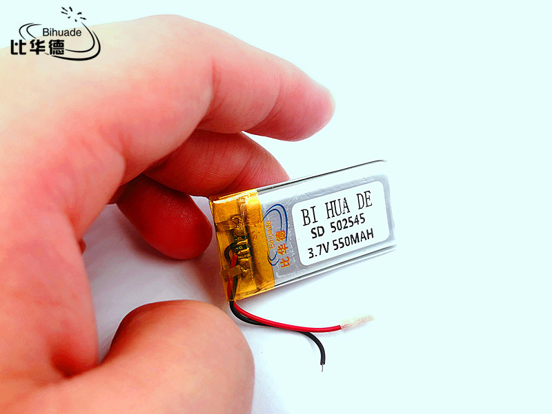 Li-Po 3.7V lithium polymer battery 052545 502545 550mah MP3 MP4 MP5 toy polymer lithium battery
