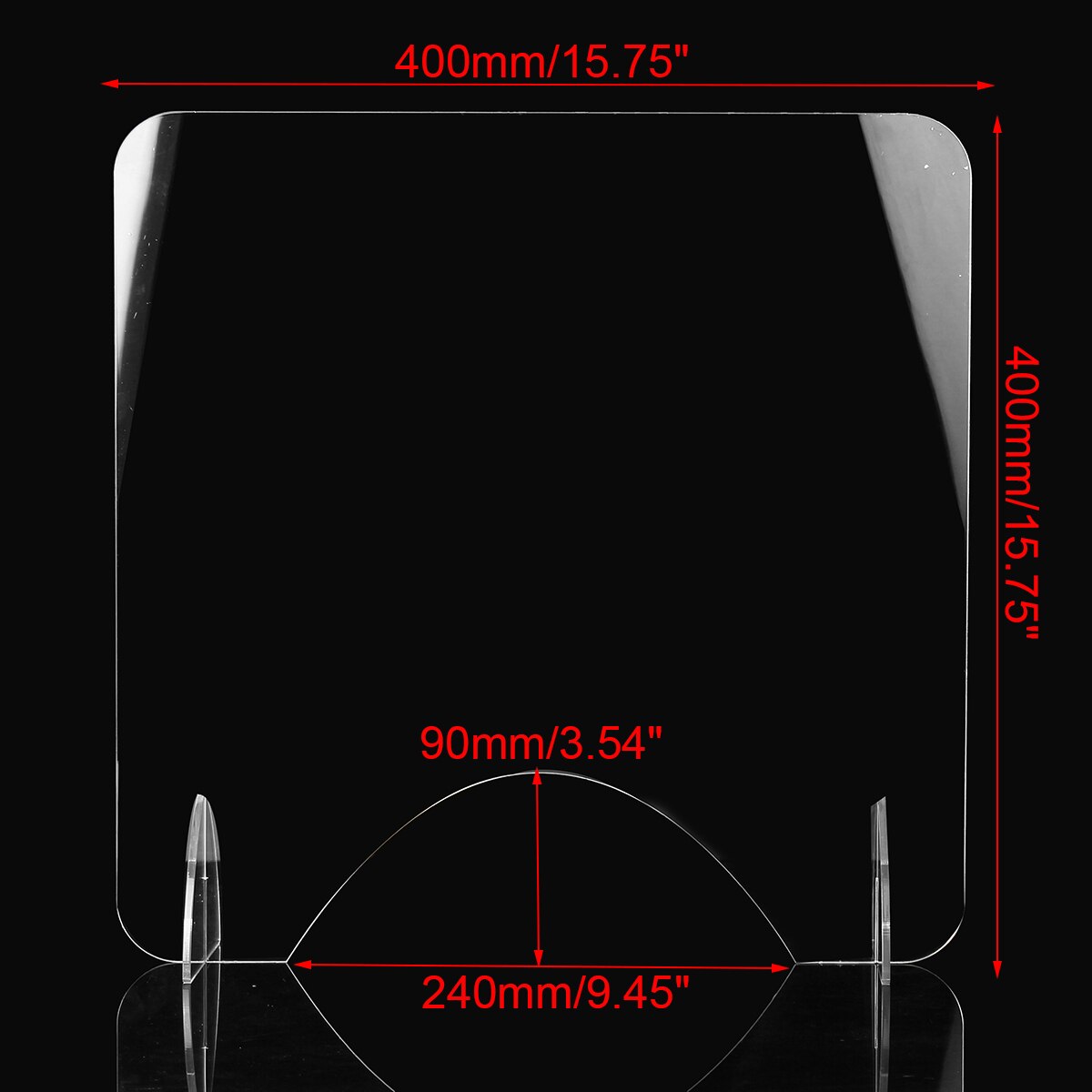 Acrylic Sneeze Guard Shield Clear Perfection Transparent Height Safety Shield Protection Screen For Reception Side Counter