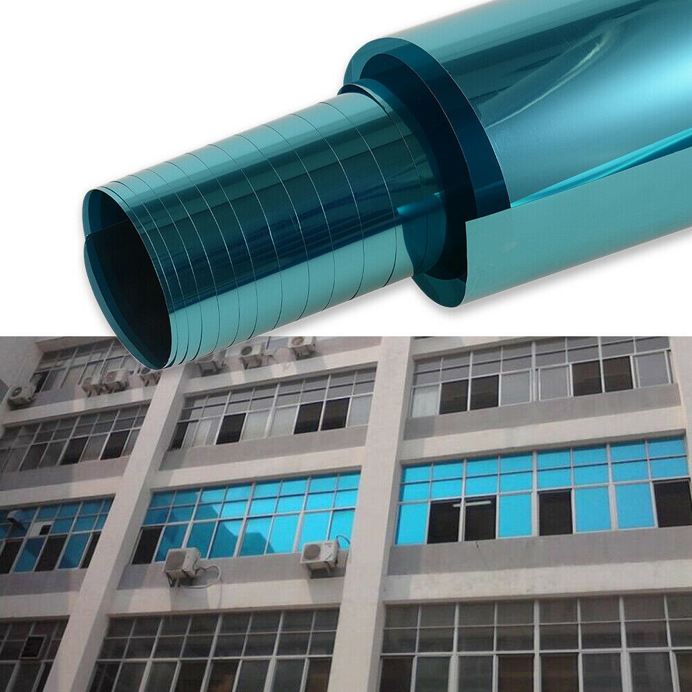 Aumohall 50Cm X 3M Window Tint Zonne Film 21% Vlt Metallic Sea Green Folies Voor Auto Glas Huis commerciële Gebouw Glas