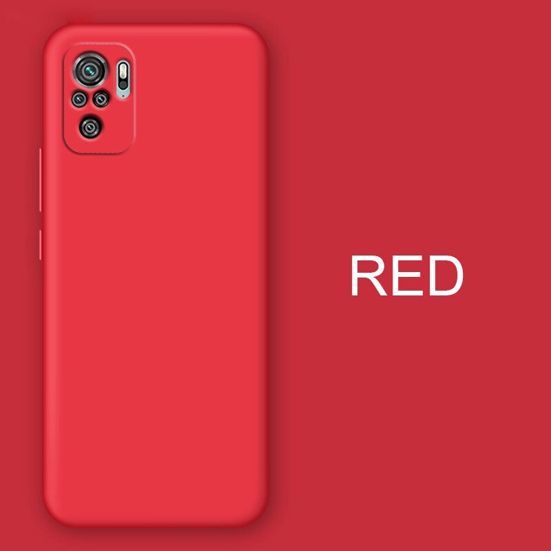 Funda de silicona líquida estuche para Xiaomi Redmi note 10 Pro note10 Pro funda de protección para Redmi note 10 Pro note10 carcasa cámara completa, suave: Redmi note 10 (4G) / red