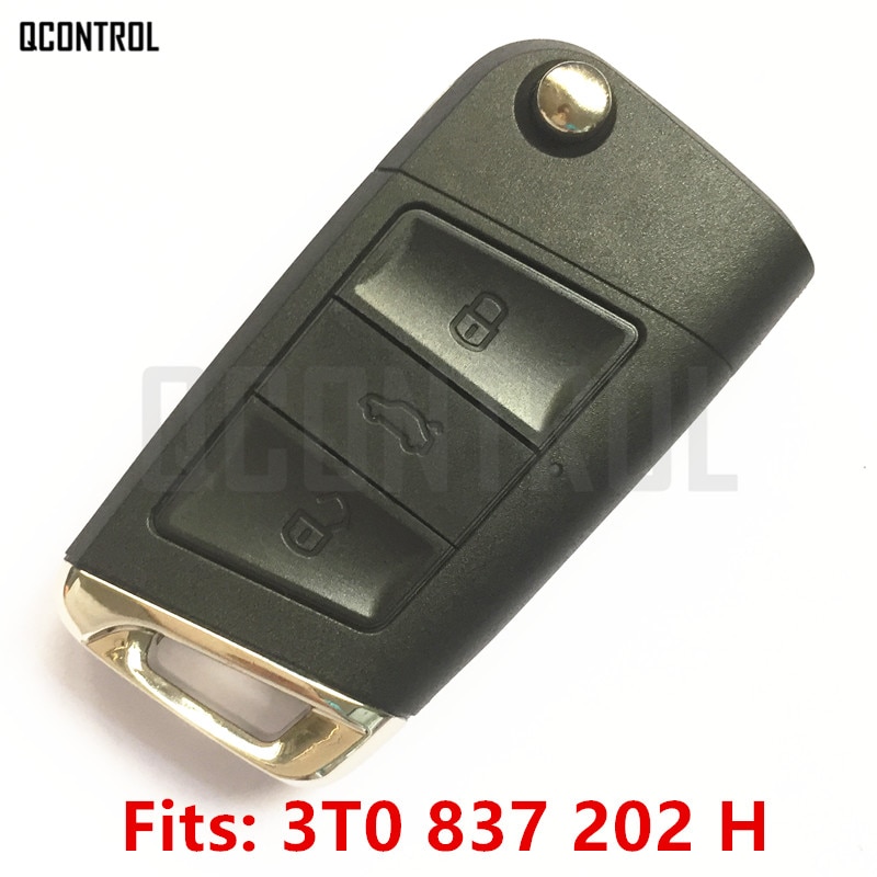 QCONTROL DIY Car Remote Key for SKODA 3T0837202H Citigo/Fabia/Octavia/Rapid/Roomster/Superb/Yeti 5FA010413-02 434MHz