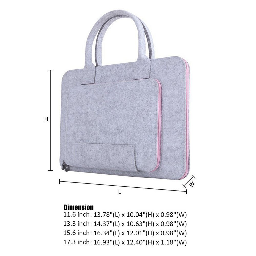 11/13/15.6/17 tuuman kannettavan tietokoneen laukku, huopa kannettava tietokonelaukku kannettavan tietokoneen laukku kantolaukku kahvalla asus / lenovo