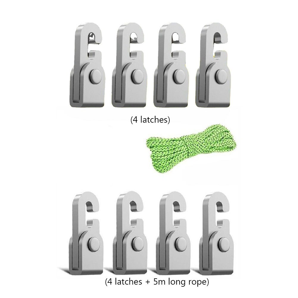 4 Teile/beutel Automatische Schloss Haken Mini Multi-zweck Keine Knoten Haken Camping Zelt Haken Keine Knoten Automatische sperren Camping ausrügestochen