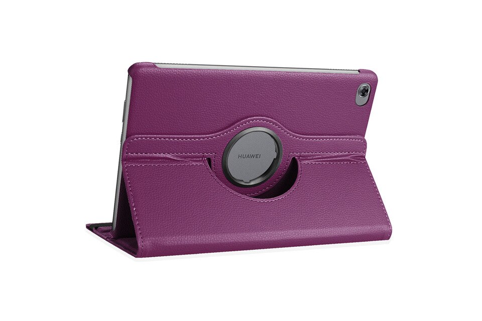 360 giratoria de la PU Funda de cuero para Huawei MediaPad M5 Pro 10,8 lite 10,1 8,4 BAH2-W19 JDN2-AL00 SHT-AL09 CMR-W09 Tablet caso: Púrpura / For Huawei M5 10.8