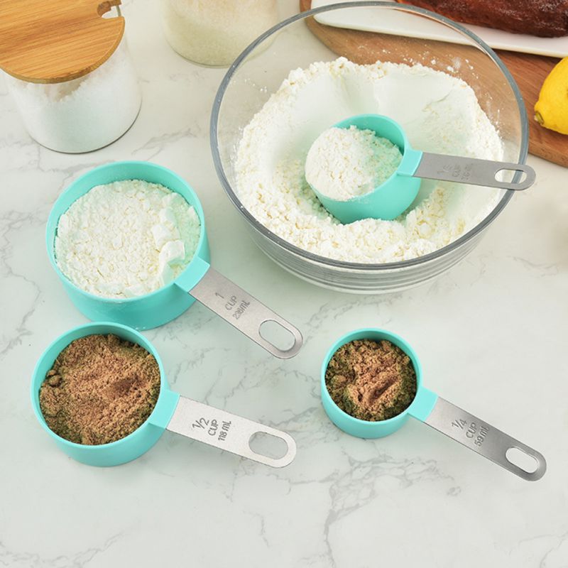 4Pcs/8pcs Multi Purpose Spoons Measuring Cup Baking Accessories Stainless Steel Plastic Handle Measure Tool Kitchen Gadgets #1