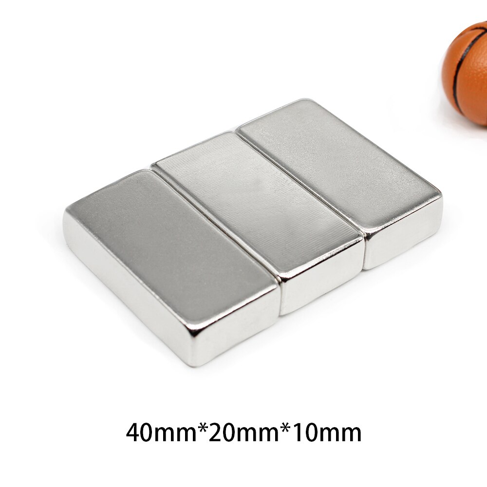 1/2/3/5Stck 40x20x10mm Quadrate Super Starke Starke Magneten N35 dicken Block dauerhaft Magnet 40x20x10 Neodym Magnet 40*20*10