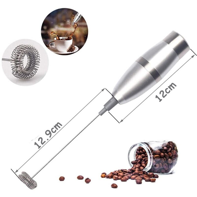 Handheld Milk Frother,Electric Milk Frother,Durable Stainless Steel Whisk for Making Lattes Coffee&Cappuccinos