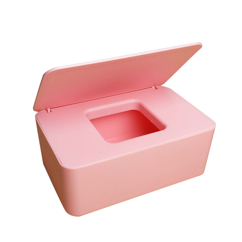 Plastic Tissue Box Wet Tissue Holder Cover Wipes Paper Tissue Paper Storage Box Paper Towel Dispenser Home Napkin Organizer: Pink