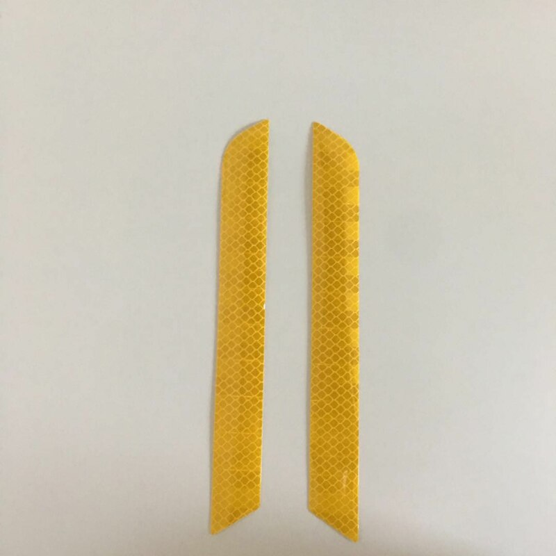Car Reflective Stickers Safety Reflective Warning Stickers Car Body Rear Bumper Anti-collision Reflective Strip Decoration: YELLOW