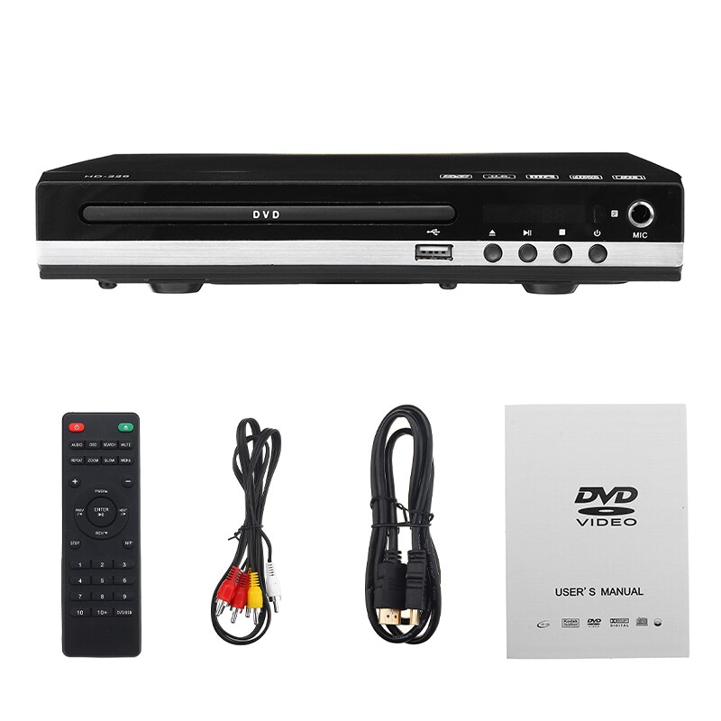 Full HD 1080P Home DVD Player Multimedia Digital TV Disc Player Support DVD CD MP3 MP4 RW VCD: Pink