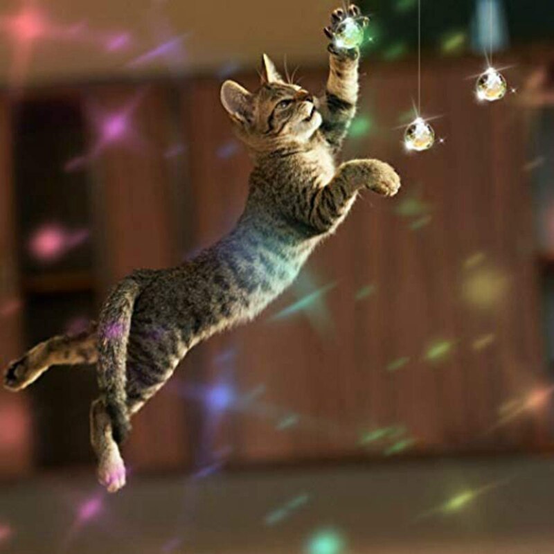 AYHF-10 Pcs Clear Crystal Ball Prism Suncatcher Rainbow Pendants Rainbow Maker Hanging Crystals Prisms for Window Decoration 40m