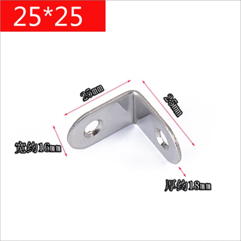 10Ppcs/Set Rvs Hoek Hoek Beugels Fasteners Protector Maat Hoek Stand Ondersteunende Meubels Hardware Tool