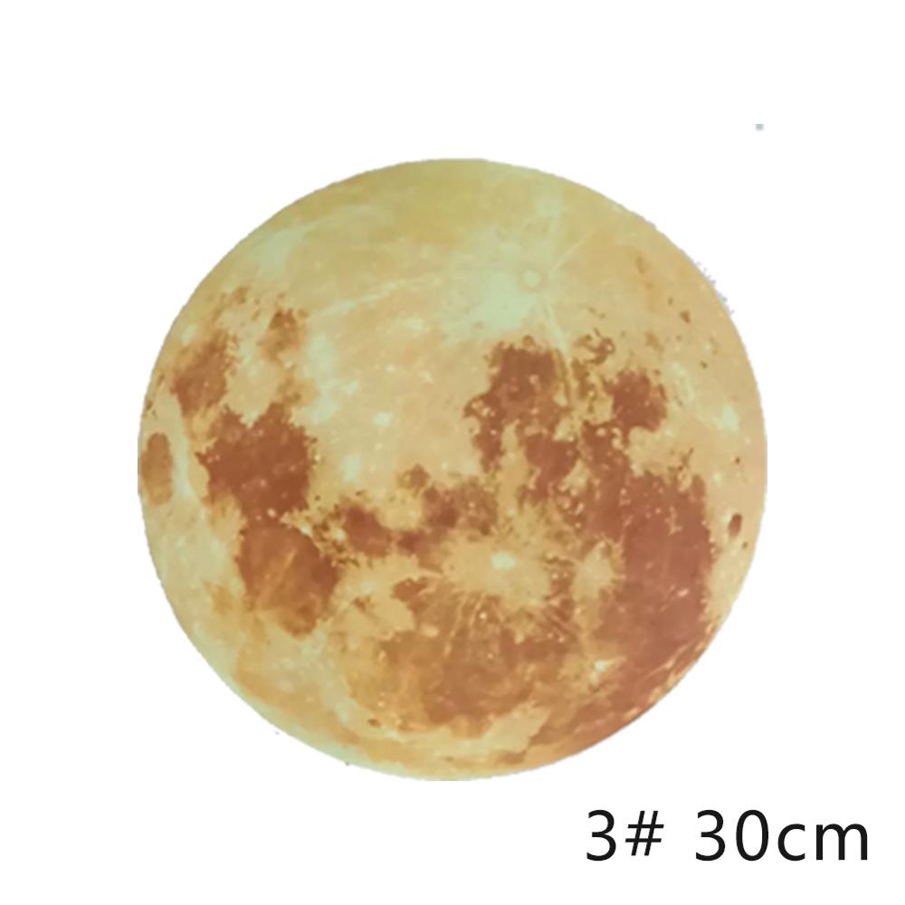 Luminous Moon 3D Wall Refective Sticker 12/20/30cm for Home Kids Room bedroom Decoration Decor Glow in the dark Wall Stickers: Yellow 30cm