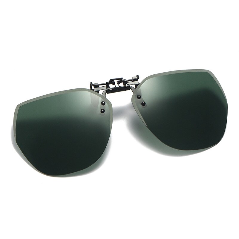 Gafas de sol polarizadas sin montura para hombre y mujer, lentes de sol polarizadas con Clip, estilo Retro, a la