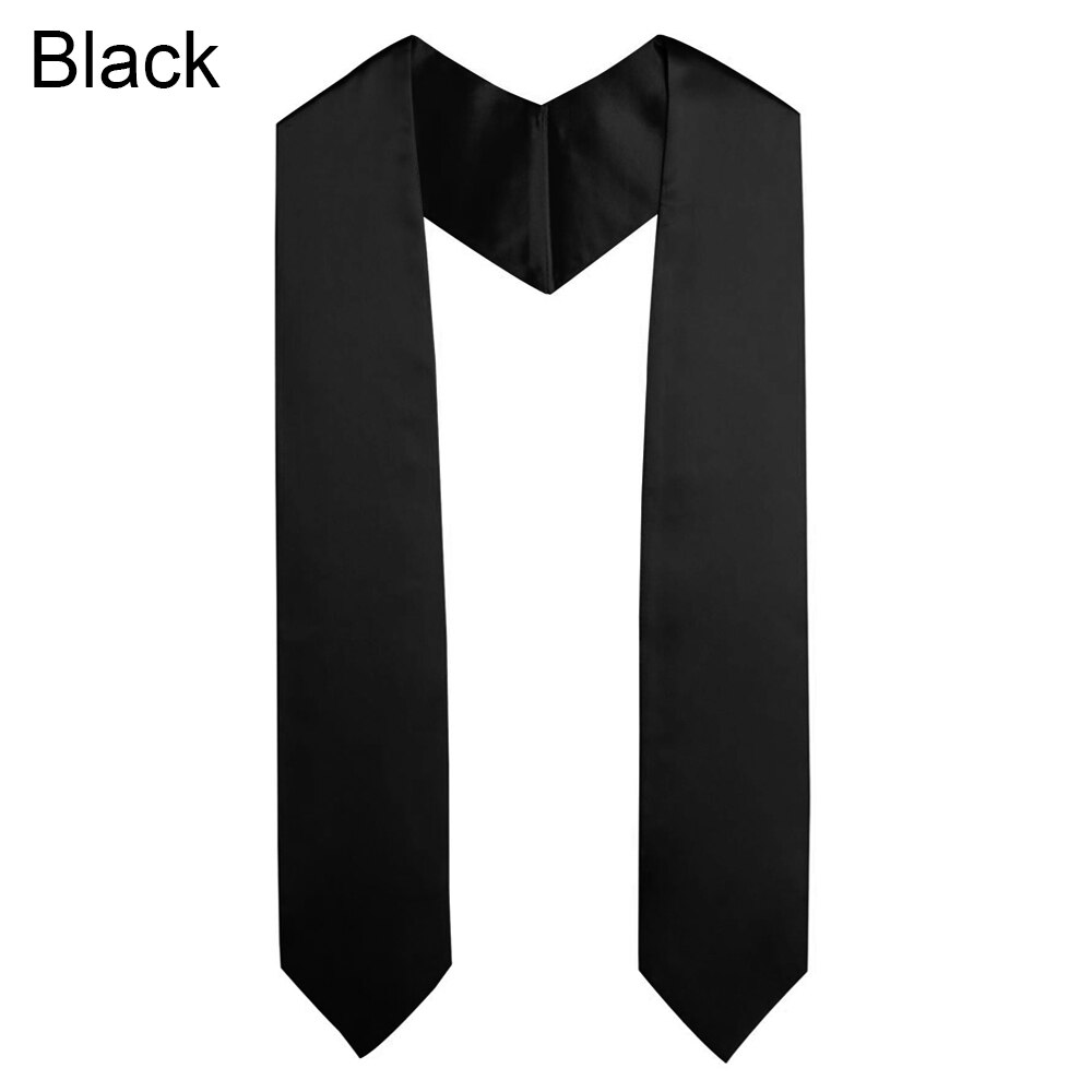 60'' Graduation Stole Sash Unisex Black Sashes Academic Dress Graduation Uniform Adult Celebration Photo Props Decoration Robes: Black