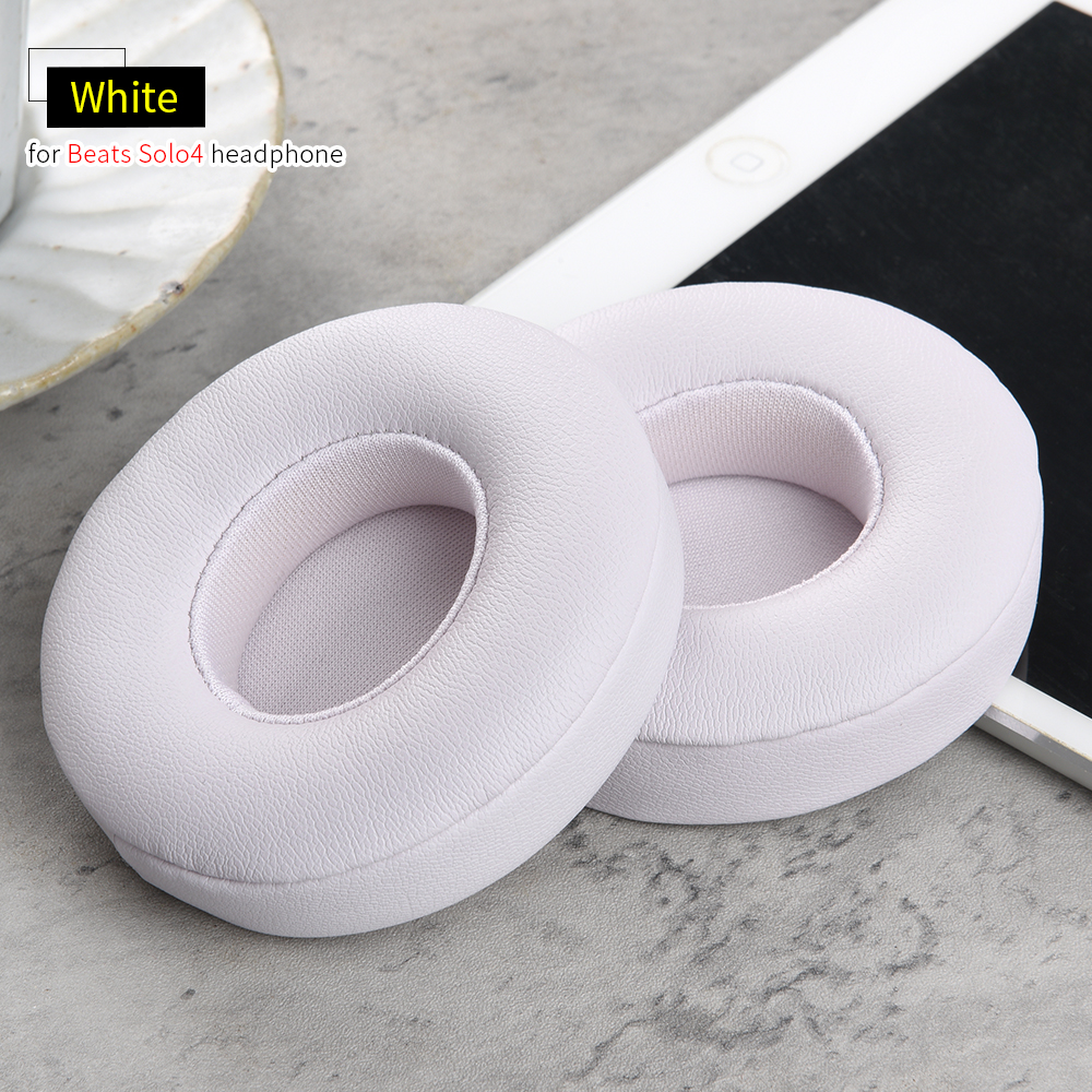 Ohr polster für Beats Solo4 Kopfhörer kissen Solo 4 Headset Schaumstoff polster Ohr polster Schwamm Ohren schützer: WHITE