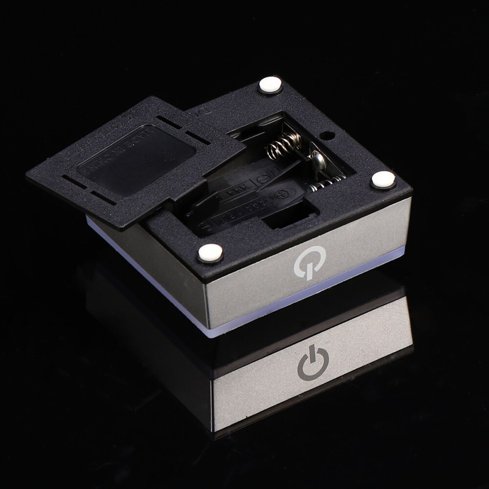 LED Light Base Display Show Stand with Sensitive Touch Switch Colorful Lights Square Crystal Stand