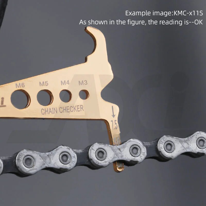 Bicycle Chain Repair Tool Mountain Road Chains Gauge Measurement Ruler Bike Wear Checker Indicator Replacement Accessories