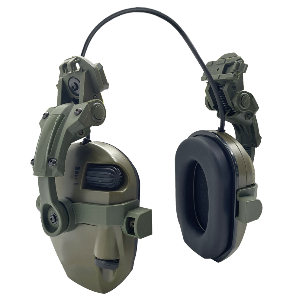 Orejeras montadas en casco activo para disparar protección auditiva electrónica protección auditiva reducción de ruido auriculares de caza activos