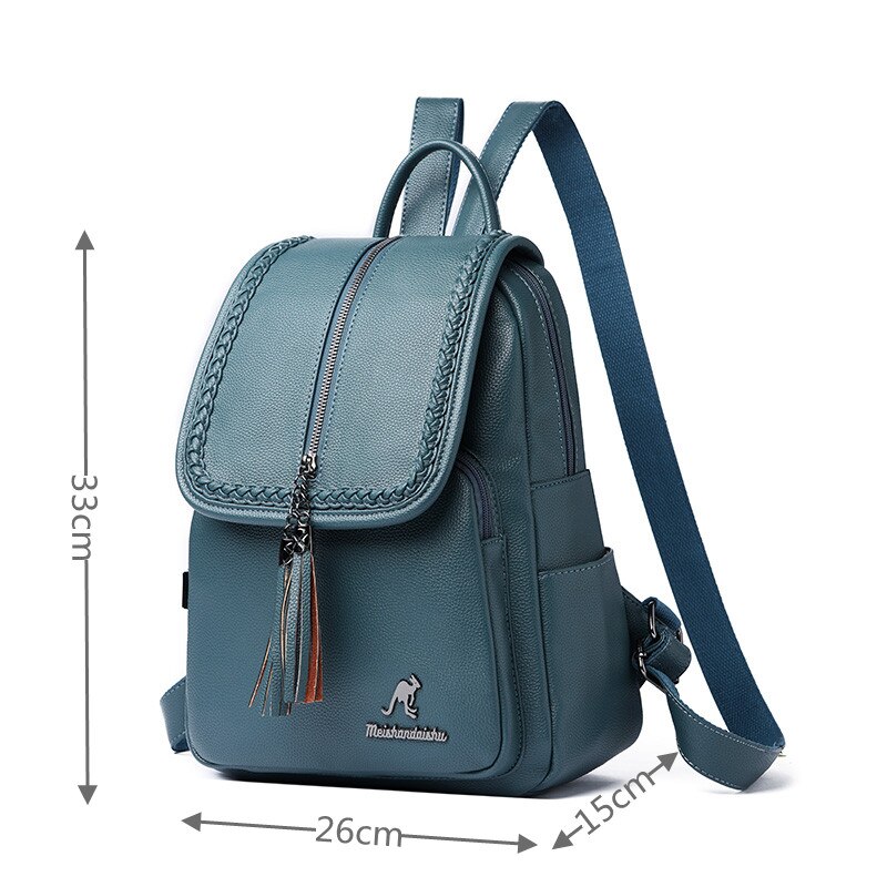 Frauen Leder Rucksack reise schule PU leder Schule tasche einkaufen Rucksäcke reise Schulter Schul