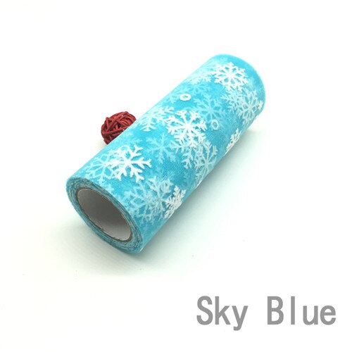 15 cm * 10 yards Schneeflocke Tüll Rolle Organza Sheer Wrap Bogen Stoff DIY Handwerk Tutu Rock Hochzeit Party weihnachten Dekoration: Sky blue