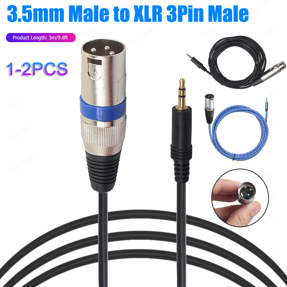 3.5mm Jake Stereo męskie złącze wtykowe kabel do mikrofonu XLR Audio 3Pin Jack głośnik XLR męski na HDTV DVD MP3