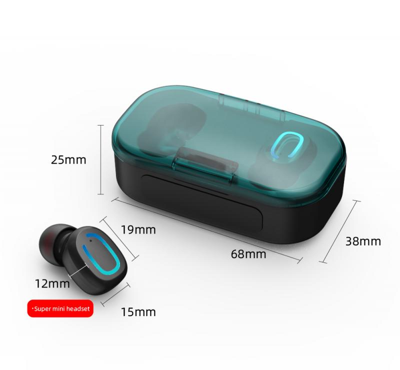 2 Kleuren Tws Draadloze Koptelefoon Bluetooth 5.0 Koptelefoon Sport Oordopjes Headset Met Microfoon Voor Xiaomi Samsung Huawei Smart Telefoon