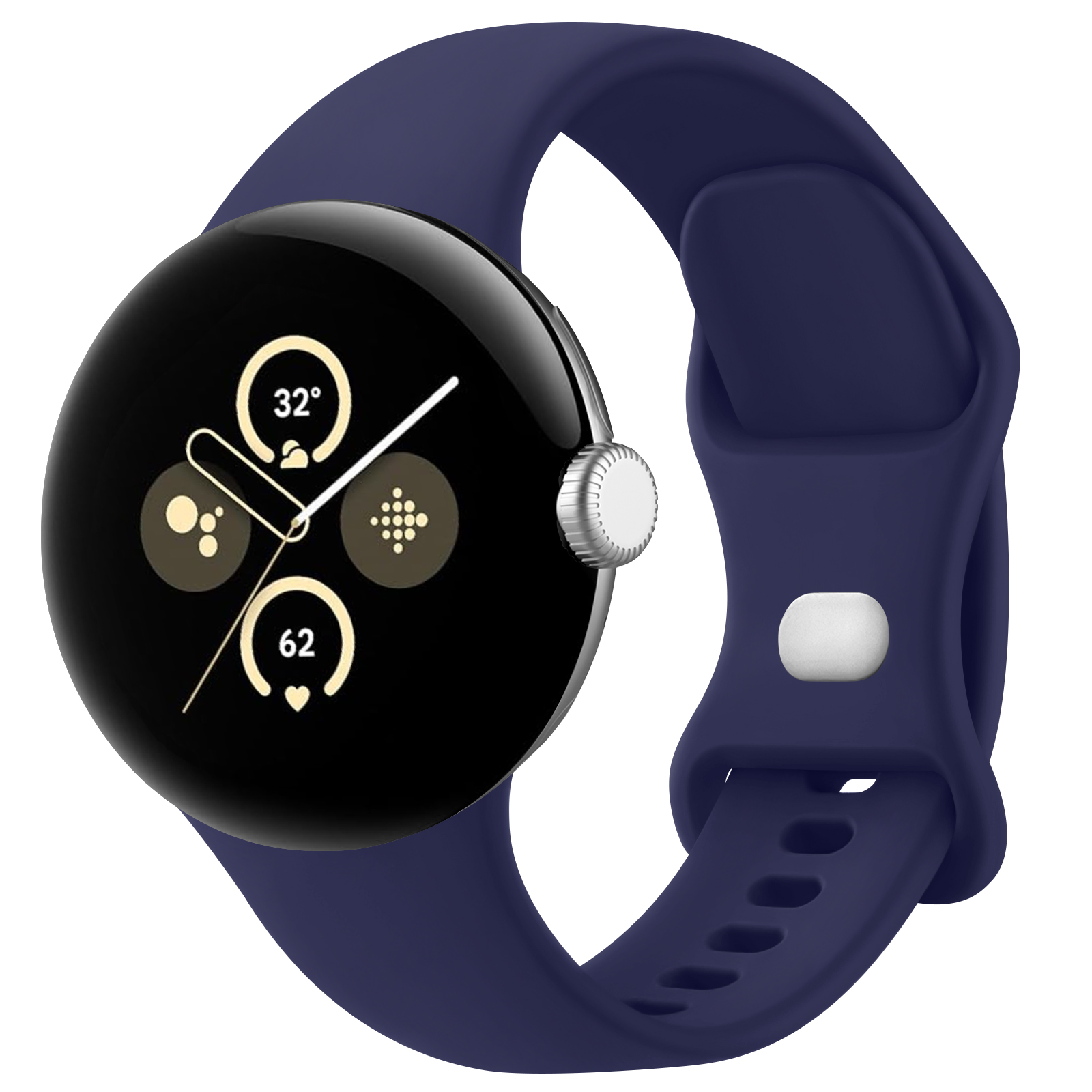 Silikonerem uden mellemrum til google pixel watch 2/1 armbånd correa smartwatch-tilbehør bælte til pixel watch 3 41mm sportrem: S / Grøn blå / 14mm