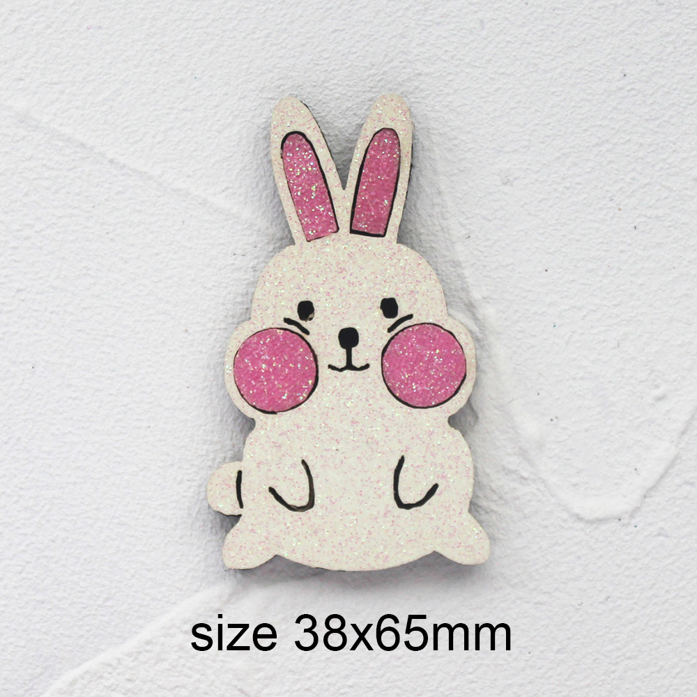 10 szt. Brokatowy króliczek filc dla DIY niemowlę dziewczynka Królik utrzymać marchewka akcesoria Kawaii wielkanocne sierść zwierzęca nakrycia głowy dzieci: Antyczne srebro