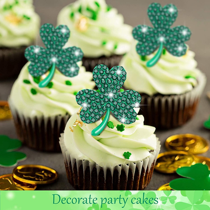 6 Pcs Shamrock Napkin Ring Buckle Napkin Ring Rhinestone Napkin Ring For St. Patrick's Day Wedding Party Table Decor,Etc