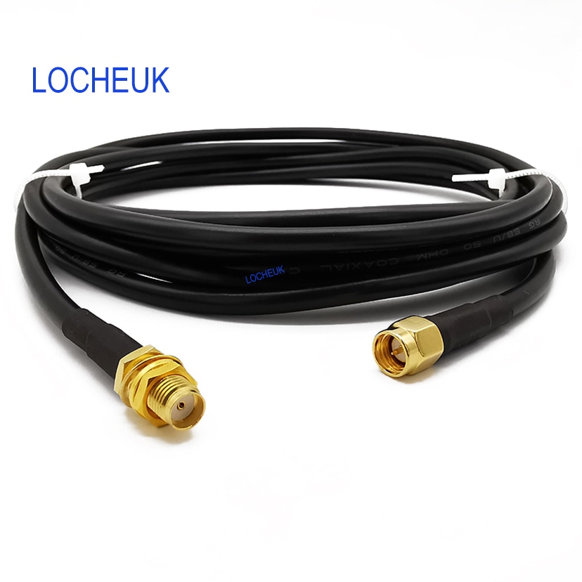 1M 3M 6M 9M 12M 15M Low-Loss Coax Extension Cable SMA Male to SMA Female - Antenna Lead Extender LMR195 Extension Coaxial Cable