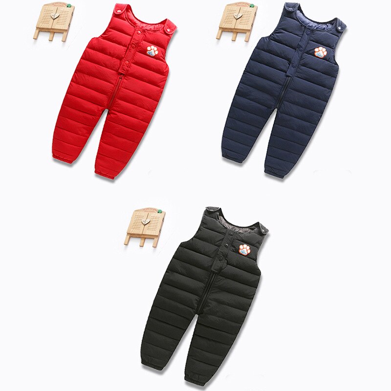 Vinter barn dun bomull haklappsbyxor för barn overall småbarn pojkar byxor varma bebis flickor byxor vattentäta byxor 1 5 år