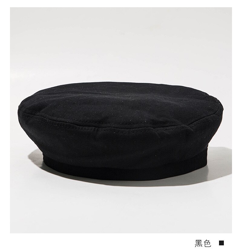 Efterår ottekantet cap nyhedsdreng baret hat til kvinder mænd vintage nyheder dreng kasket cabbie gatsby udendørs hatte kaptajn hat: Sort
