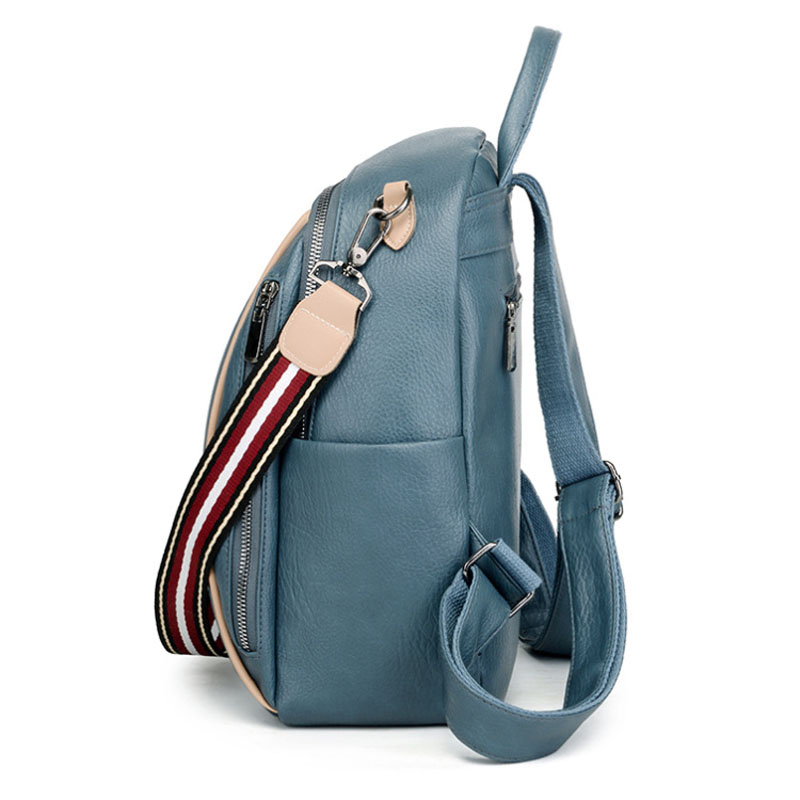 mochilas de cuero PU bolsos escolares para mujeres adolescentes mochilas para ordenador portátil de impermeables bolsas de viaje mochila femenina