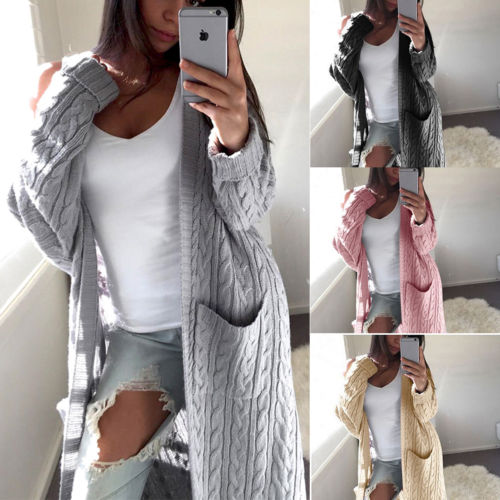 dame lang cardigan genser topp langermet løs strikket cardigan genser dame strikket dame cardigan femme